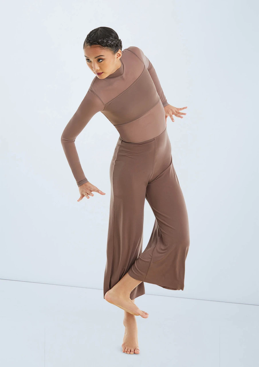 Weissman Culotte Unitard With Mesh - Image 3