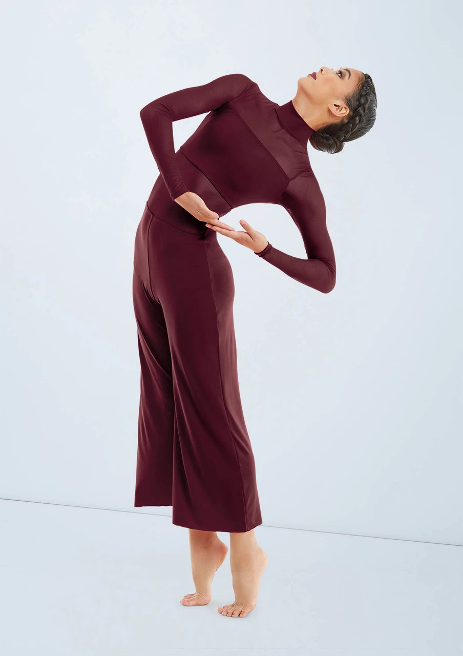 Weissman Culotte Unitard With Mesh - Image 4
