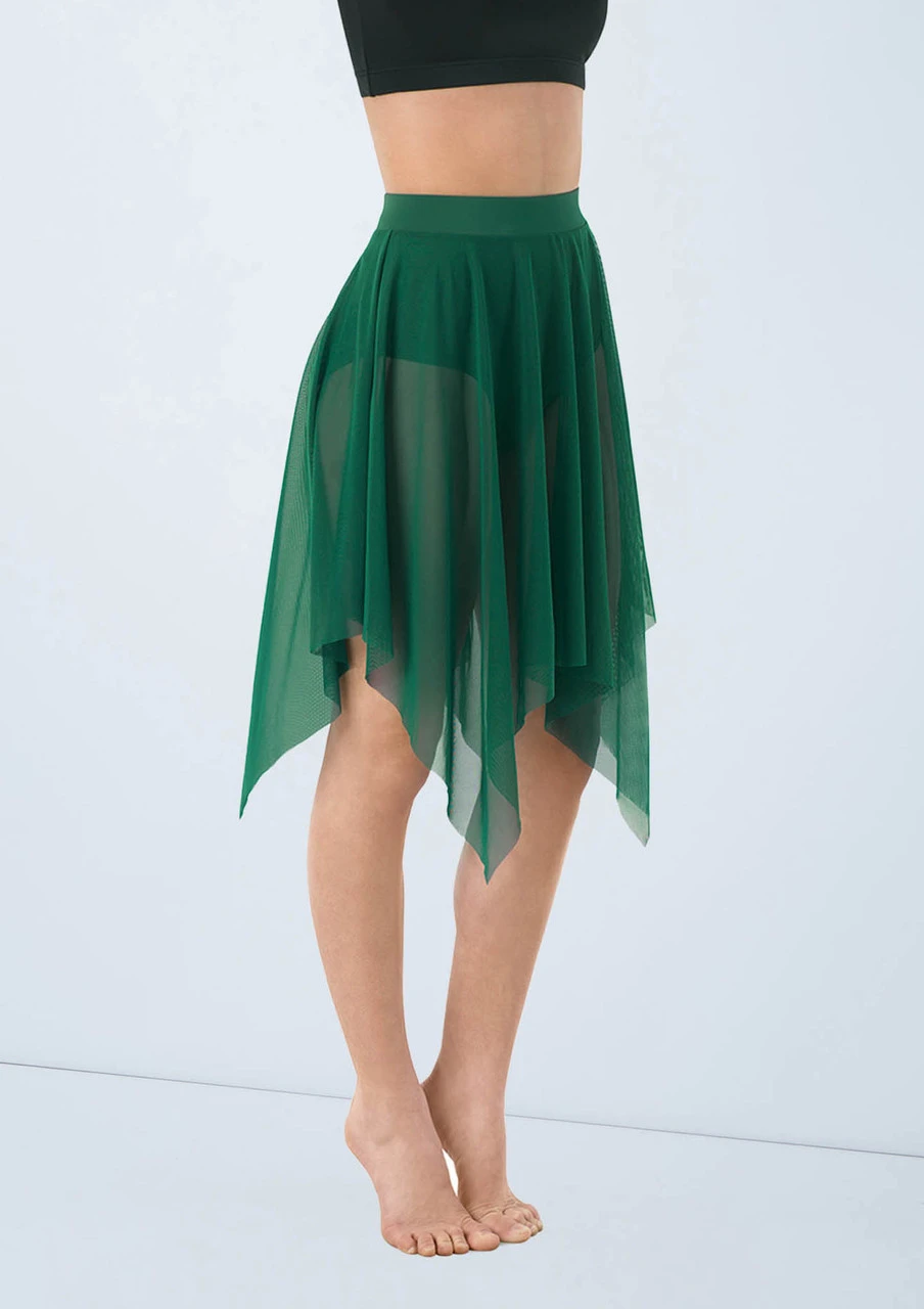 Weissman Mesh Handkerchief Hem Skirt - Image 2