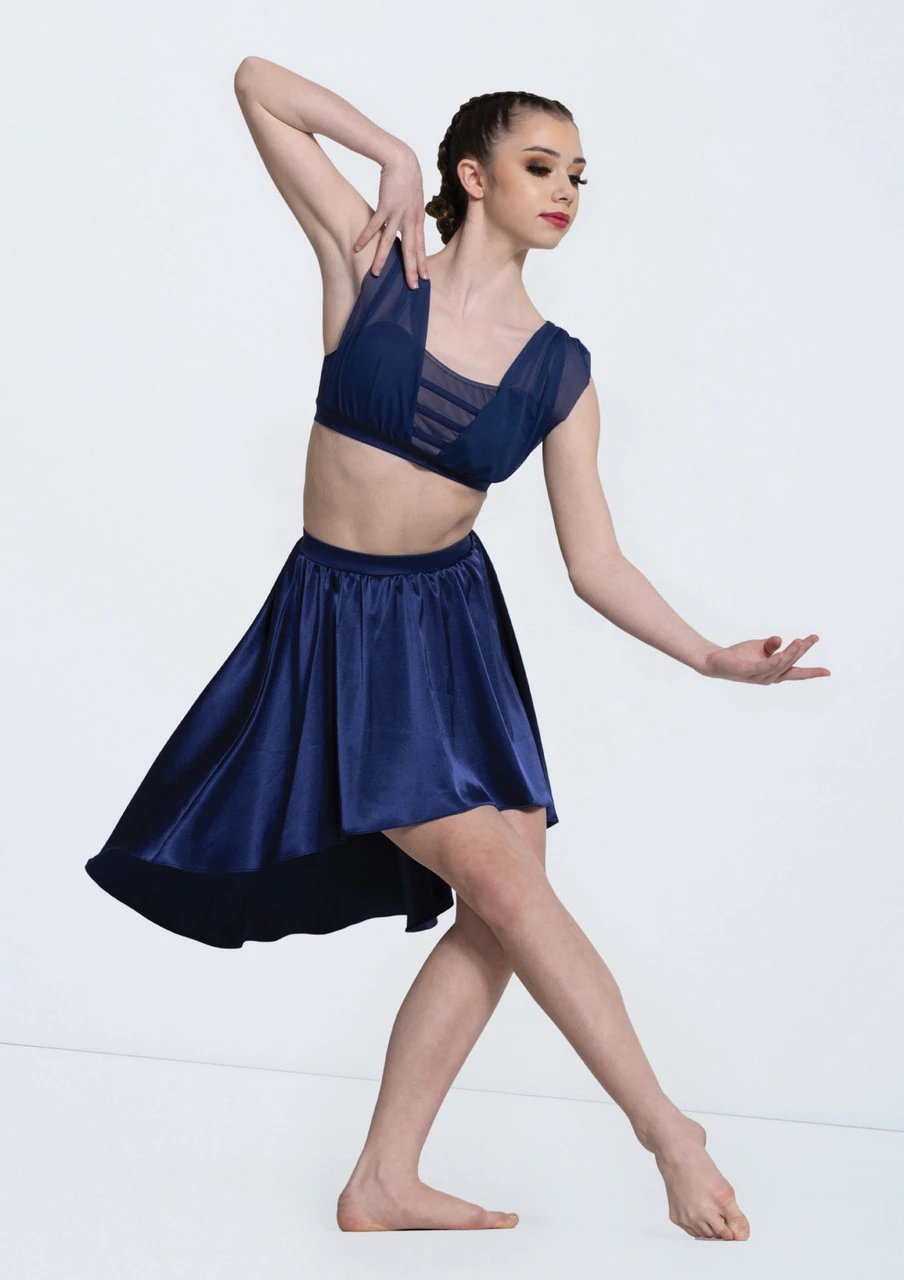 Weissman Charmeuse High-Low Skirt - Image 3