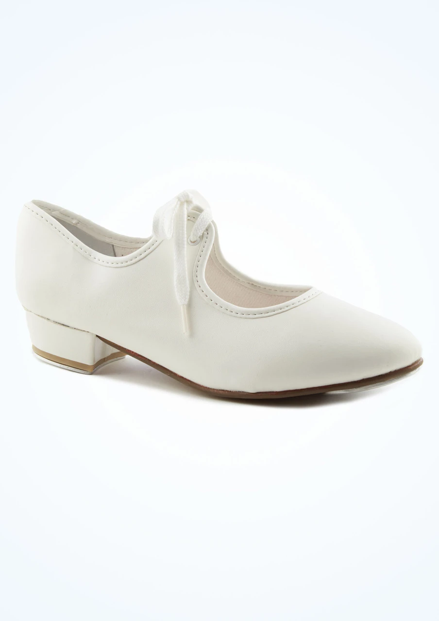 Alegra Tie Front Tap Shoe - White