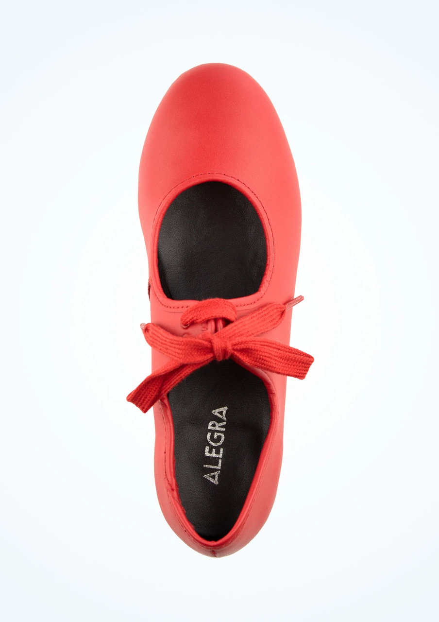 Alegra Tie Front Tap Shoe - Red - Image 2