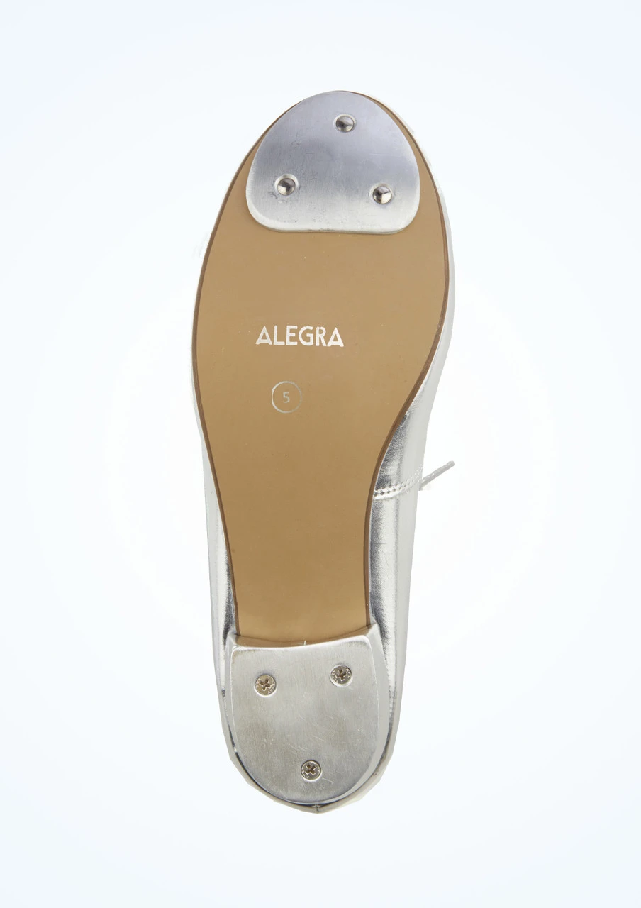 Alegra Tie Front Tap Shoe - Silver - Image 3