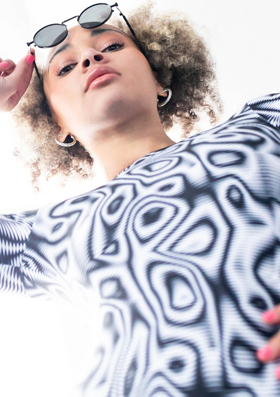 Move Dance Onyx Cross Back Unitard - Dimensions - Image 8