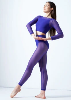 Move Dance Gianna Mesh Long Sleeve Dance Crop Top