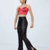 Weissman Vegan Leather Side-Split Pants
