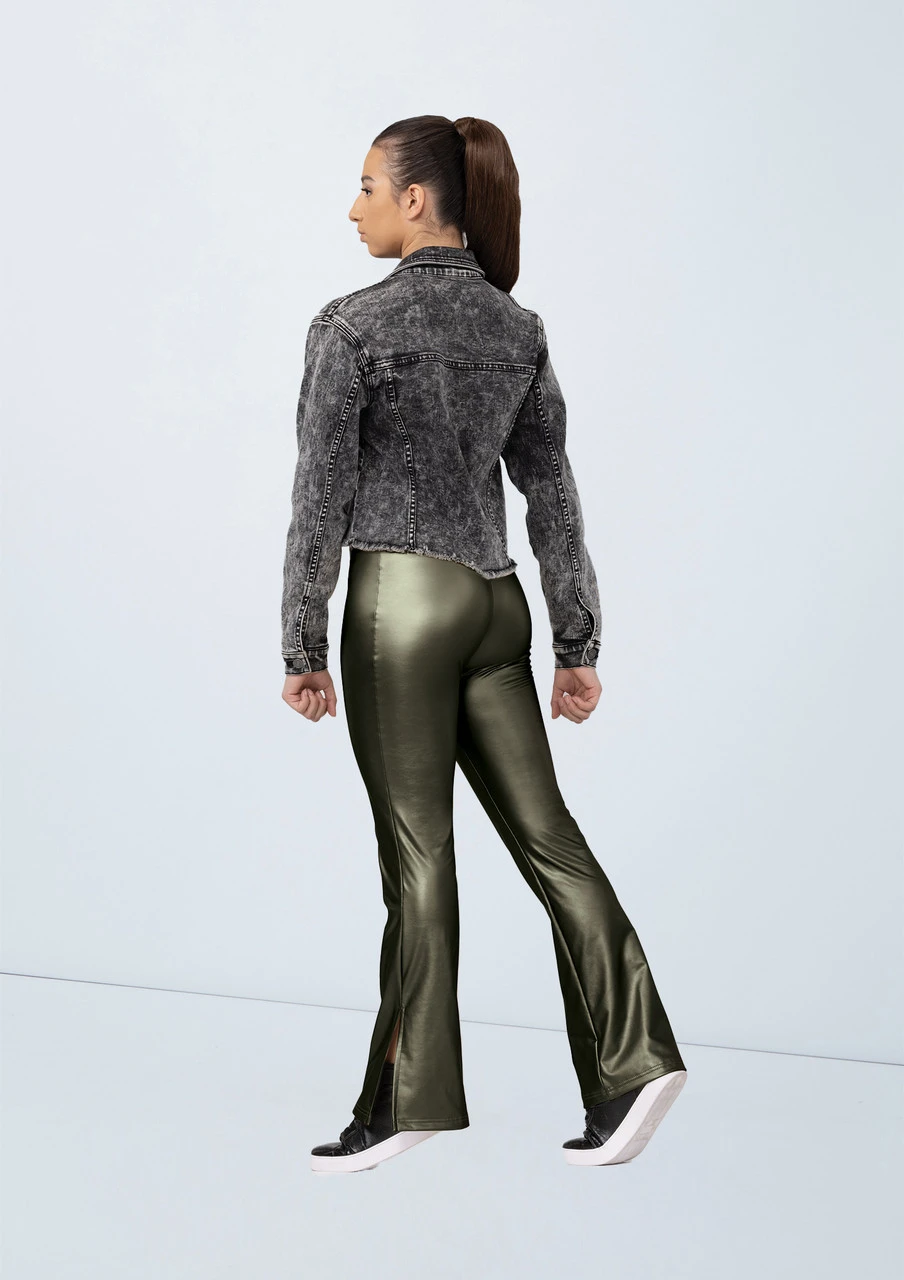 Weissman Vegan Leather Side-Split Pants - Image 2
